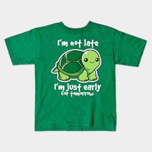 Turtle not late Kids T-Shirt